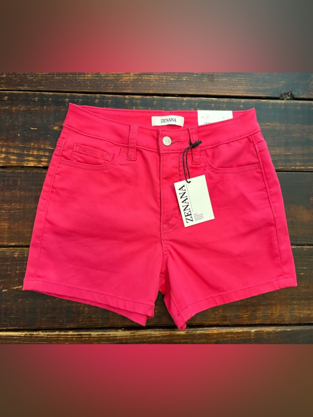 Zenana Outfitters Bright Pink Shorts, size small